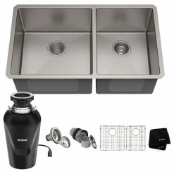 Outlet 💯 Kraus USA, Inc. Standart PRO 33" Undermount Stainless Steel Kitchen Sink, Garbage Disposal 🔥