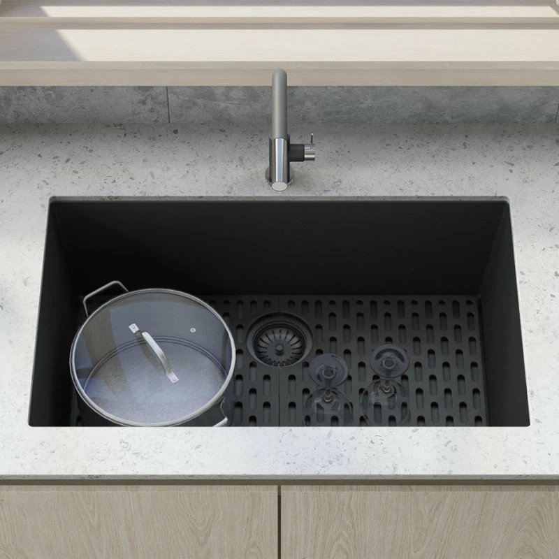 Best Pirce 🌟 Ruvati 33-inch Inch Granite Composite Undermount Sink - Midnight Black - RVG2080BK ⌛ - Image 8