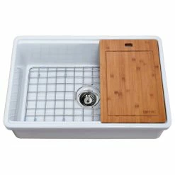 Deals 😍 Empire Industries Inc. Tosca Reversible Farmhouse Single Bowl Sink, Cutting-Board, Grid, Strainer, 30" 🥰