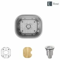 Brand new โ๏ธ Rene R1-1012 Stainless Steel Bar Sink, 18-Gauge ๐