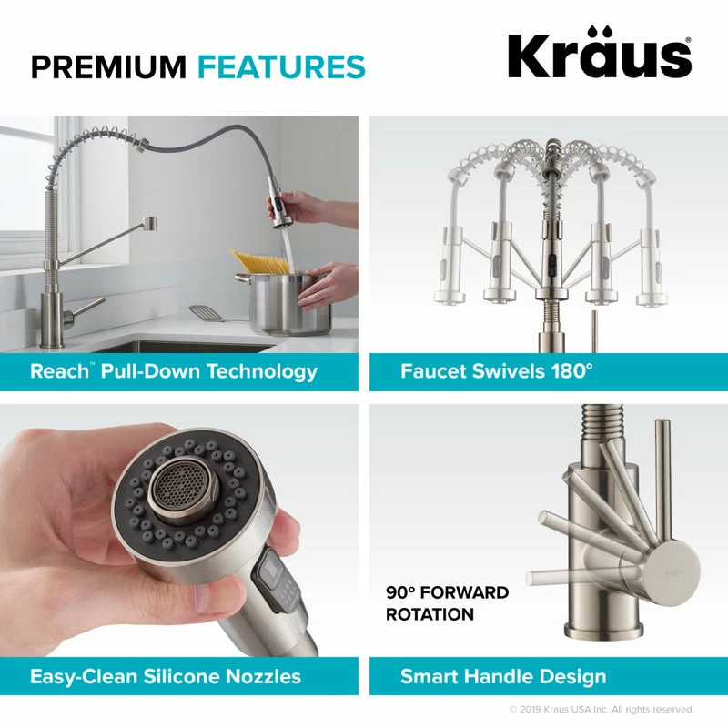 Best reviews of 👍 Kraus USA, Inc. Stark 33" Drop-In Undermount Kitchen Sink, Pulldown Faucet, Stainless Steel ⌛ - Image 13