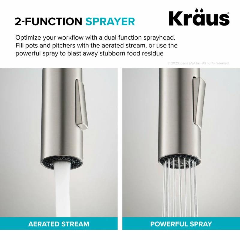 Hot Sale ❤️ Kraus USA, Inc. Oletto Pull-Down 2-Function 1-Handle Kitchen Faucet SFS (Model KPF-2820SFS) 🔔 - Image 10