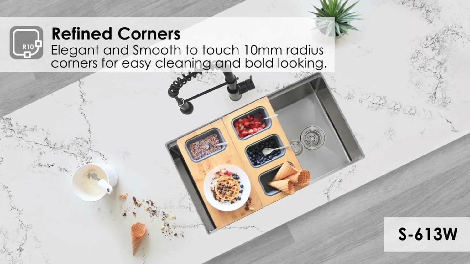 Discount 🛒 Stylish 30"L X 19"W Stainless Steel Single Basin Undermount Kitchen Sink 🥰 - Image 2