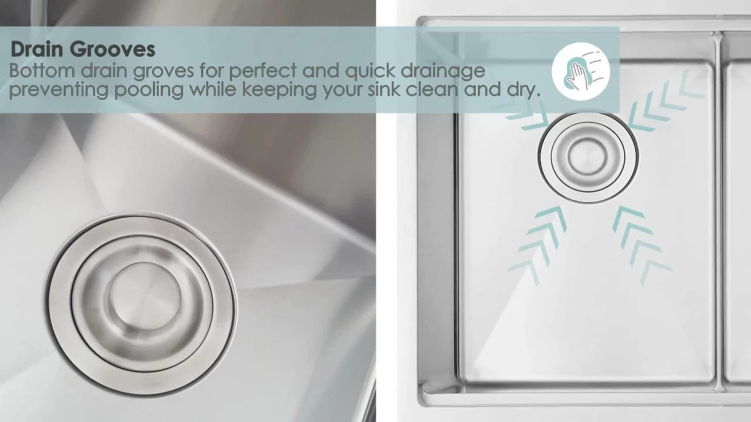 Outlet ⌛ Azuni 28 Inches Undermount Double Bowl Stianless Steel Workstation Kitchen Sink 🛒 - Image 2