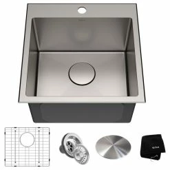 Discount ๐ Kraus USA, Inc. Kraus KHT301-18 Standart PRO 18" Drop In Single Basin Stainless - Stainless ๐
