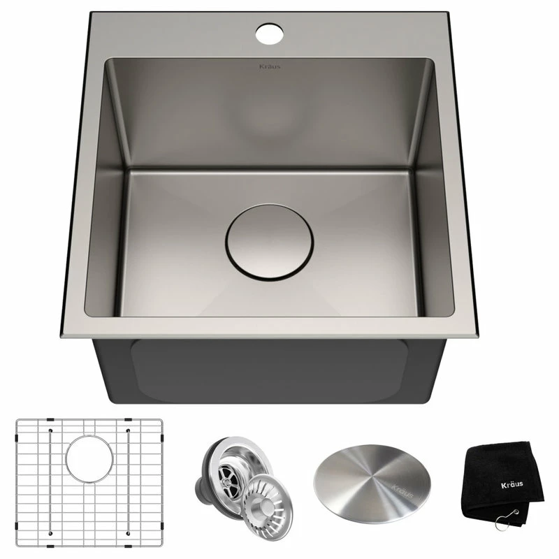Discount 👏 Kraus USA, Inc. Kraus KHT301-18 Standart PRO 18" Drop In Single Basin Stainless - Stainless 👍