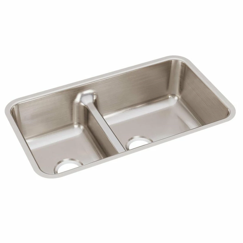 Hot Sale 👏 Elkay Lustertone Stainless Steel 2 Bowl Sink With Aqua Divide, Lustrous Satin 😉