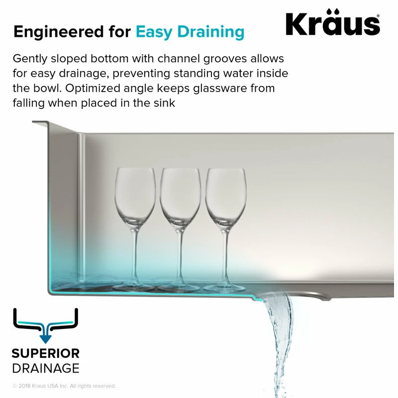 Cheap 🥰 Kraus USA, Inc. Standart PRO 33" Farmhouse Apron Stainless Steel 2-Bowl 16 Gauge Kitchen Sink 🧨 - Image 9