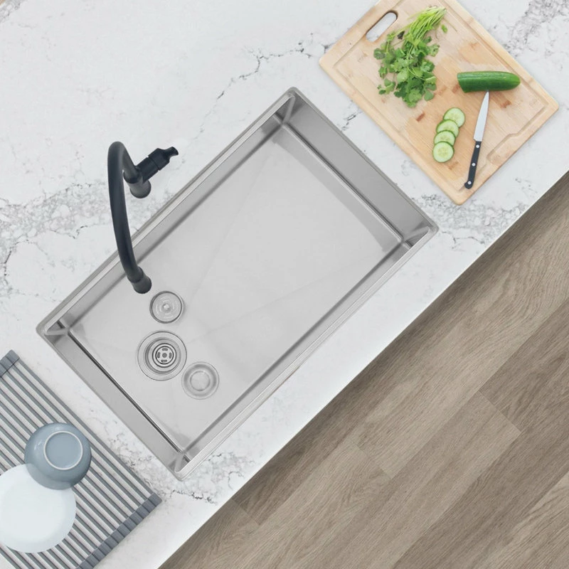 Deals 🎉 Azuni 30"L X 19"L Single Bowl Undermount 16G Reversible Workstation Kitchen Sink ⭐ - Image 14