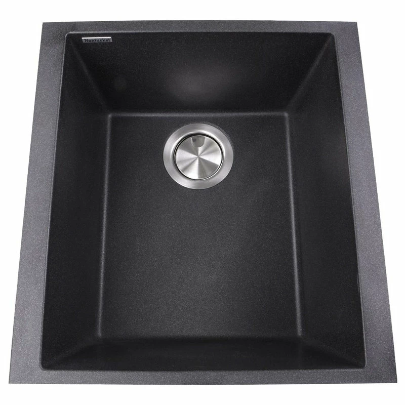 Discount 🌟 Nantucket Sinks 17" Single Bowl Undermount Granite Composite Bar-Prep Sink, Blac 💯