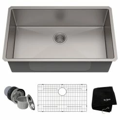 Cheap 🌟 Kraus USA, Inc. Standart PRO 32" Undermount Stainless Steel 1-Bowl 16 Gauge Kitchen Sink 😀