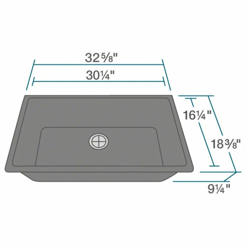 Outlet ❤️ MR Direct Sinks And Faucets 848 Large Single Bowl Quartz Kitchen Sink, Black, Colored Strainer 😉 - Image 3