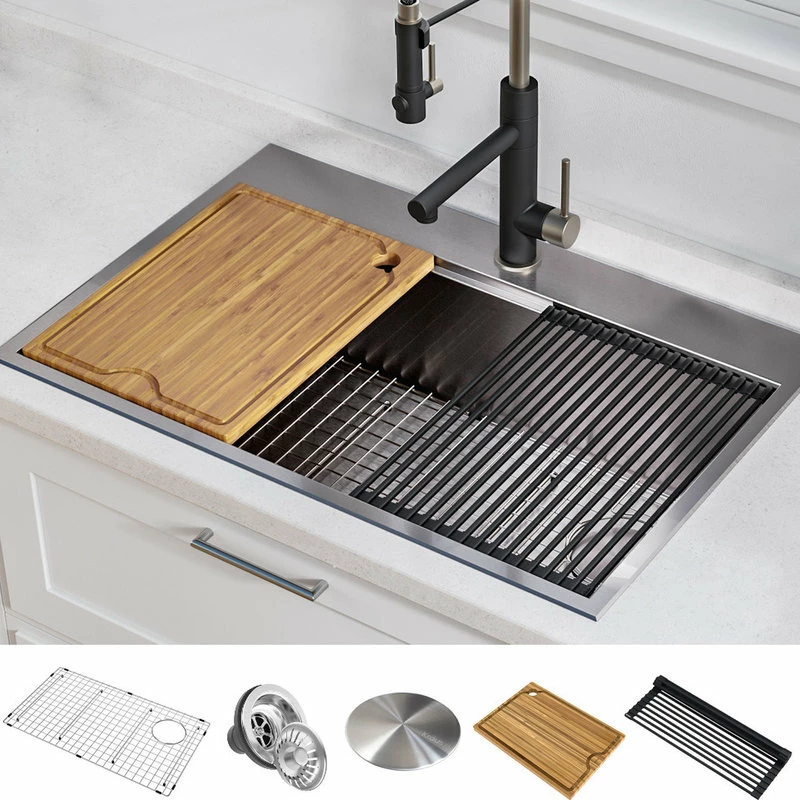Top 10 โญ Kraus USA, Inc. Kore Drop-In Undermount Stainless Kitchen Sink, 30 Inch (Model Kwt310-30) ๐ฅ - Image 2