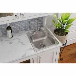 Hot Sale 👏 Elkay D117191 Dayton Stainless Steel 17" X 19" Drop-in Bar Sink, 1 Hole ✔️