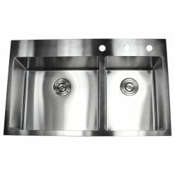 Cheapest 🎉 Emoderndecor 36" Drop-In/Top-Mount Stainless Steel 60/40 Double Bowl Kitchen Sink 🎁