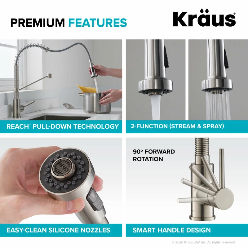 Coupon 😀 Kraus USA, Inc. Purita Water Dispenser With Bolden Pulldown Kitchen Faucet, SF Stainless Steel 🎁 - Image 7