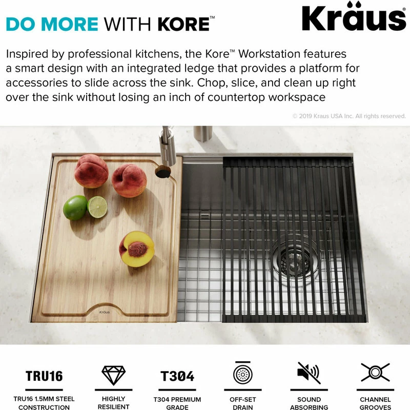 Promo π Kraus USA, Inc. Kraus KWU110-30 Kore 30" Undermount Single Basin Stainless Steel - Stainless π₯ - Image 2