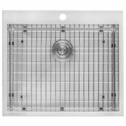 Best Pirce 🌟 Ruvati Topmount Laundry Utility Sink, 25"x22"x12", Deep Stainless Steel 🎉