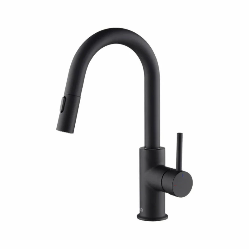 New 🛒 Kibi USA Luxe Single Handle Pull Down Kitchen & Bar Faucet, Matte Black 🛒