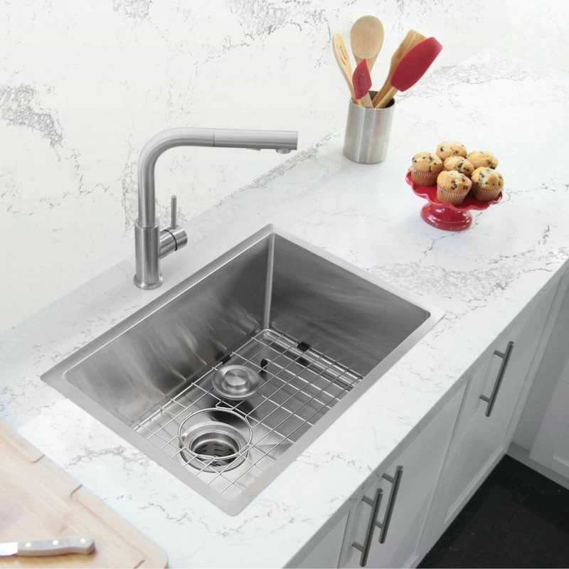 New 👏 Stylish 28"x18" Stainless Steel Single Bowl Dualmount Kitchen Sink ⌛ - Image 2