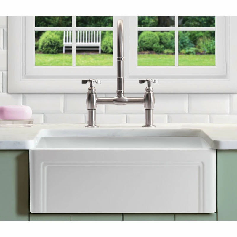 Hot Sale ⌛ Empire Industries Inc. Olde London Reversible Farmhouse Single Bowl Kitchen Sink, Grid, Strainer, 30" 🤩 - Image 2