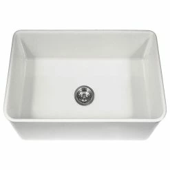Outlet 🔥 Houzer Inc. Houzer PTS-4100 WH Platus 30" Apron-Front Fireclay Single Bowl Sink, White ⌛