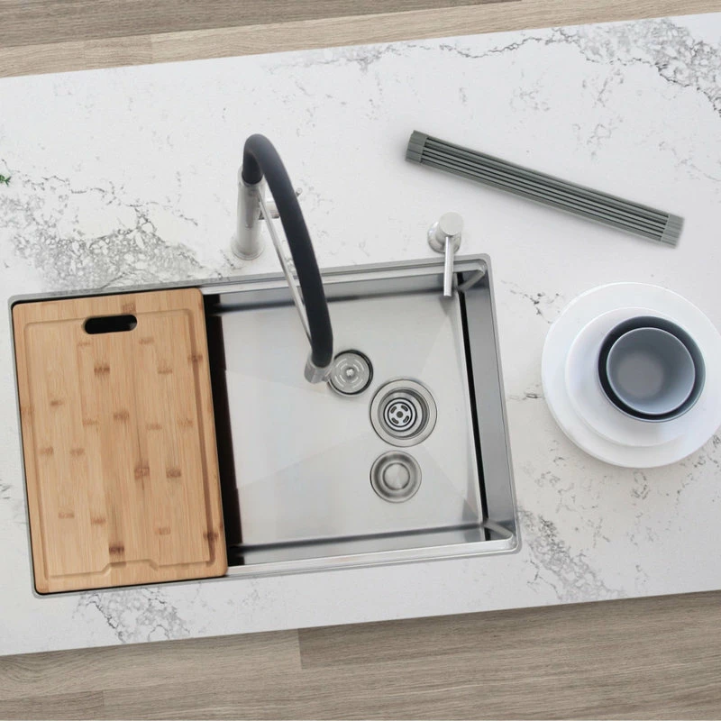 Deals 🎉 Azuni 30"L X 19"L Single Bowl Undermount 16G Reversible Workstation Kitchen Sink ⭐ - Image 15