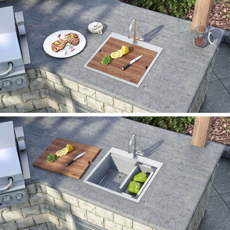 Promo 😀 Ruvati 21-inch RV Workstation Drop-in Sink 16 Gauge Stainless Steel - RVH8221 👏 - Image 4