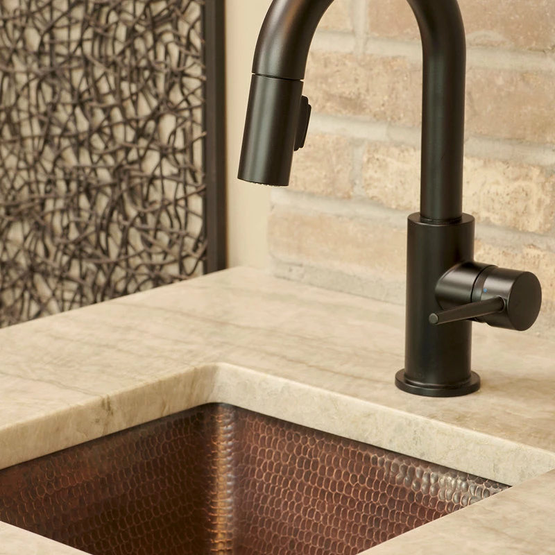 Discount ❤️ Premier Copper Products 15" Square 🔨 Hammered Copper Bar/Prep Sink With 2" Drain Size, 2" 👏 - Image 3