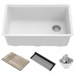 Best deal 😍 Kraus USA, Inc. Bellucci 30" Undermount Granite Composite Single Bowl Sink, White 🎉