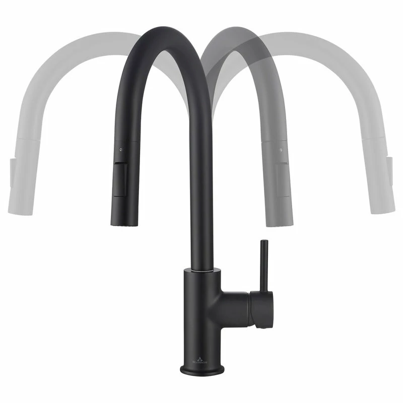 Buy 🥰 Blossom Kitchen & Bath Supply Brass Single Handle Pull Out Kitchen Faucet, Matte Black ❤️ - Image 8