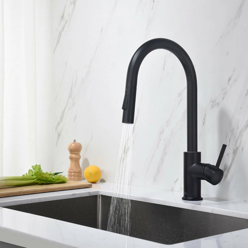 Buy 🥰 Blossom Kitchen & Bath Supply Brass Single Handle Pull Out Kitchen Faucet, Matte Black ❤️ - Image 4