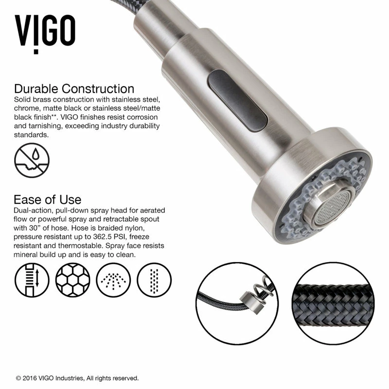 Best deal 😍 VIGO Edison Pull-Down Kitchen Faucet, Stainless Steel 🔔 - Image 7