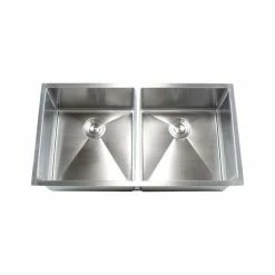 Flash Sale 👍 Emoderndecor Stainless Steel Undermount 50/50 Double Bowl Kitchen Sink - 16 Gauge, Brushed St 👍