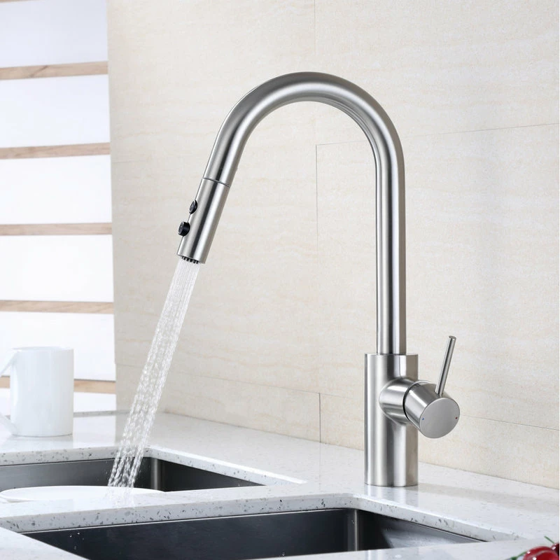 Buy ๐งจ Luxier KTS21-T Single-Handle Pull-Down Sprayer Kitchen Faucet, Brushed Nickel ๐ - Image 2