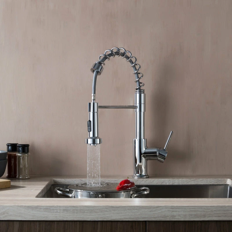 Best Sale ⌛ Blossom Kitchen & Bath Supply Blossom Lead Free, Solid Brass, Single Handle, Pull Out Kitchen Faucet, Chrome 🌟 - Image 5