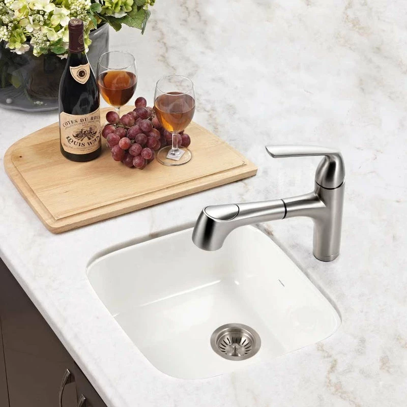 Best reviews of ⌛ Houzer Inc. Platus Fireclay Undermount 19" Square Bar Sink, White 👍 - Image 3
