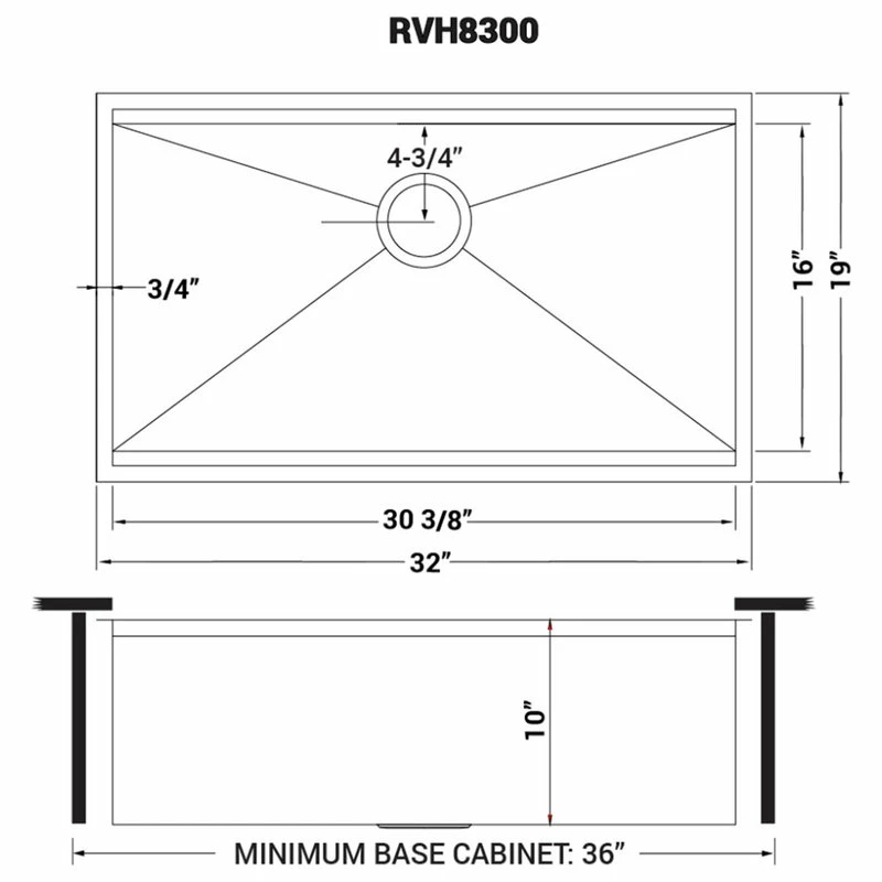 Budget 🤩 Ruvati RVH8300 Undermount 16 Gauge 32" Kitchen Sink Single Bowl ⌛ - Image 14