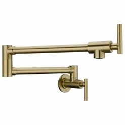 Buy 💯 ANZZI Braccia Series 24" Wall Mounted Pot Filler, Brushed Gold 🧨