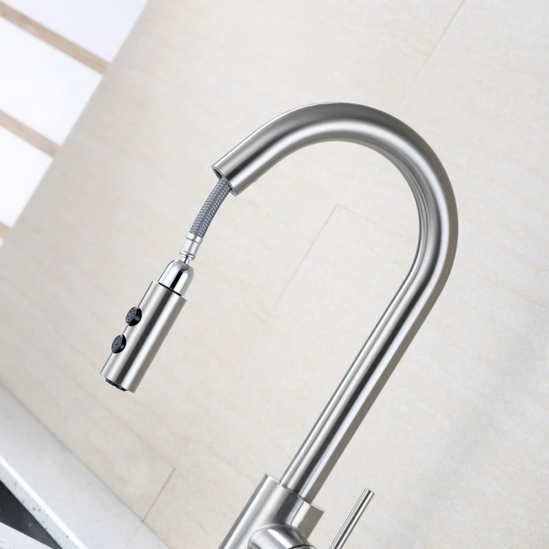 Buy ๐งจ Luxier KTS21-T Single-Handle Pull-Down Sprayer Kitchen Faucet, Brushed Nickel ๐ - Image 7