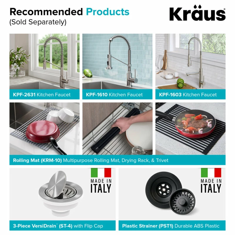 Outlet 👍 Kraus USA, Inc. 31" Drop-In Undermount Granite Composite Single Bowl Kitchen Sink, Black 😉 - Image 7