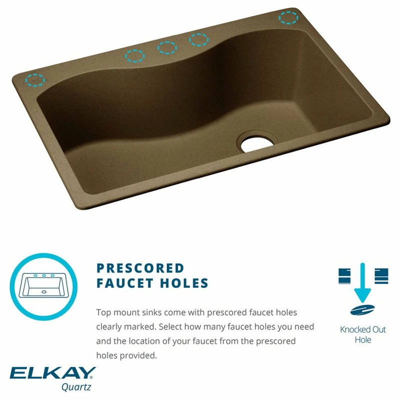 Top 10 😉 Elkay ELG13322MC0 Quartz Classic 33" X 22" X 9-1/2", Drop-in Sink, Mocha 🌟 - Image 6