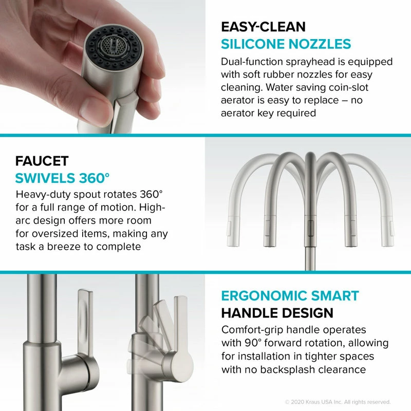 Hot Sale ❤️ Kraus USA, Inc. Oletto Pull-Down 2-Function 1-Handle Kitchen Faucet SFS (Model KPF-2820SFS) 🔔 - Image 9