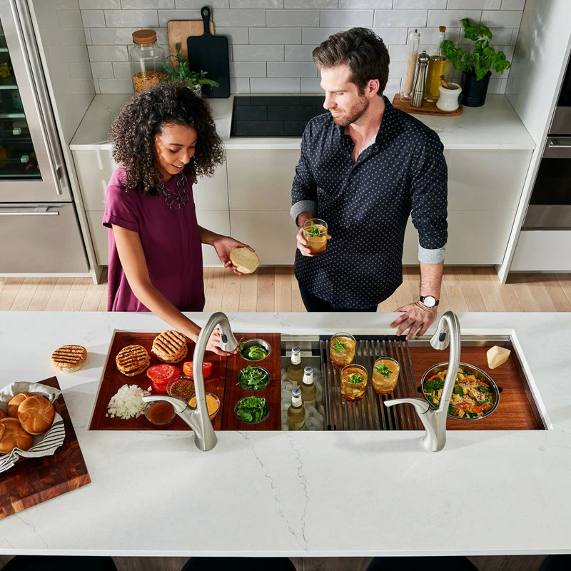 New 😍 Ruvati 45" Workstation Kitchen Sink Undermount Stainless Steel, RVH8333 💯 - Image 5