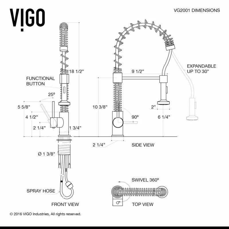 Best reviews of ๐ VIGO Edison Pull-Down Kitchen Faucet, Stainless Steel/Matte Black ๐ฅ - Image 10