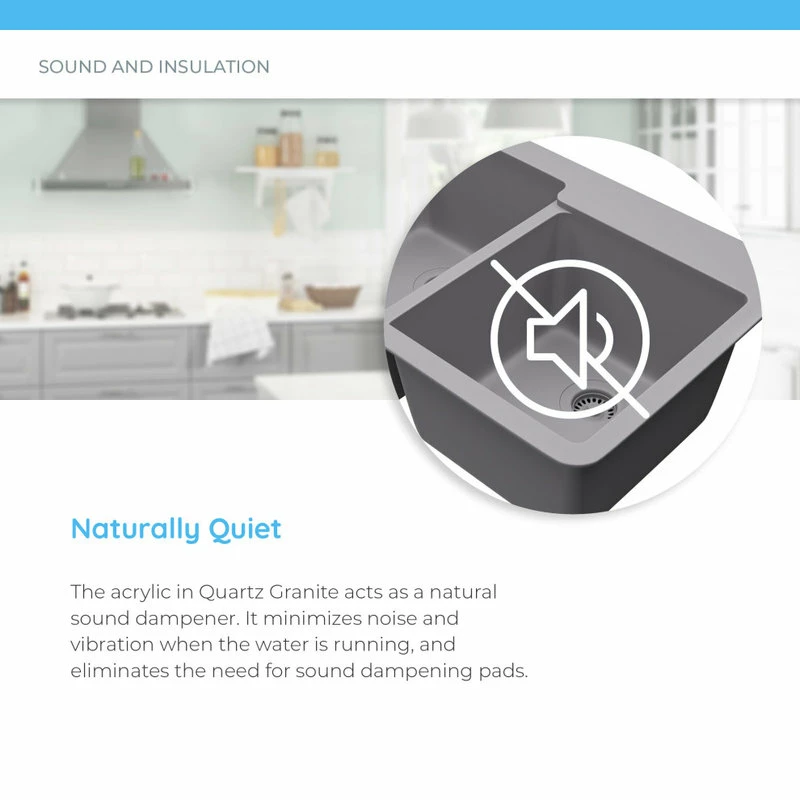 Outlet ❤️ MR Direct Sinks And Faucets 848 Large Single Bowl Quartz Kitchen Sink, Black, Colored Strainer 😉 - Image 8