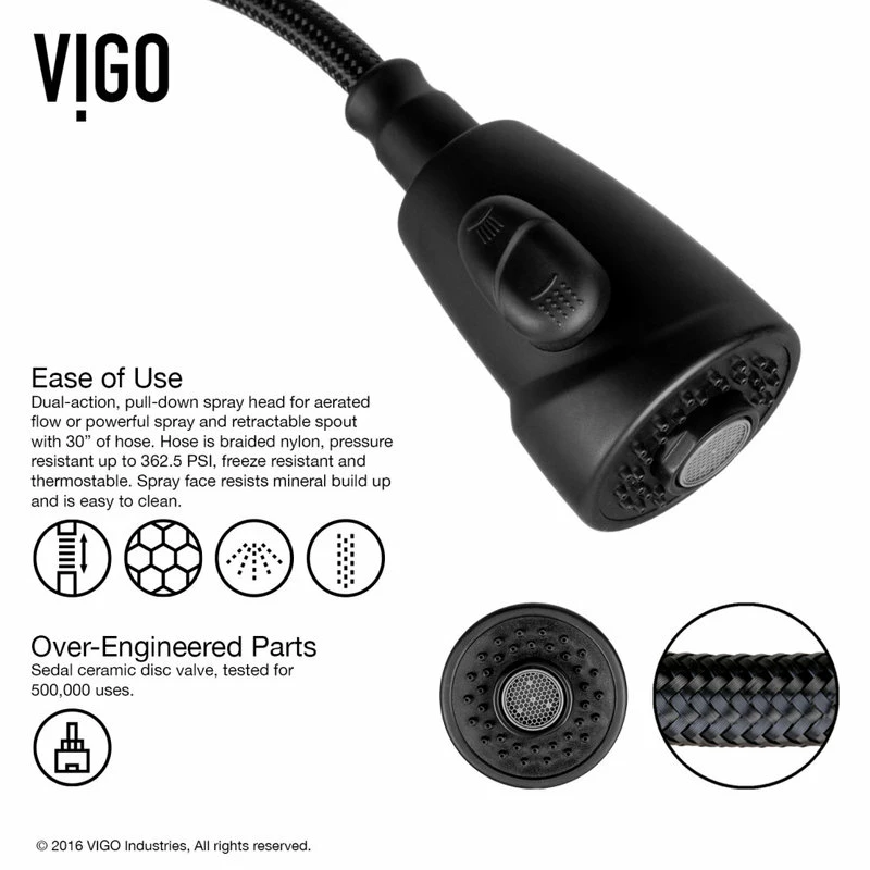 Flash Sale โ VIGO Graham Pull-Down Spray Kitchen Faucet, Matte Black โ - Image 7