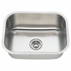Best deal 😉 MR Direct Sinks And Faucets 2318 Single Bowl Stainless Steel Kitchen Sink, 18-Gauge, Sink Only 👍