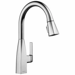 Promo 😀 Delta Faucet Delta Xander Single Handle Pulldown Kitchen, Chrome, P7919LF 💯