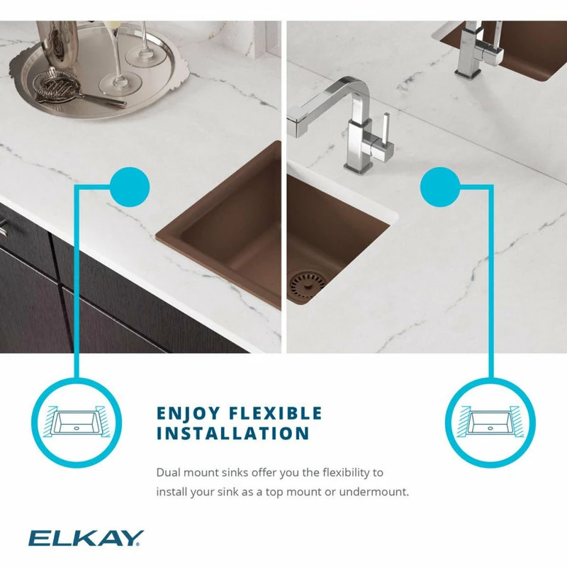Cheap π Elkay Quartz Classic Dual Mount Bar Sink Kit, White π - Image 6